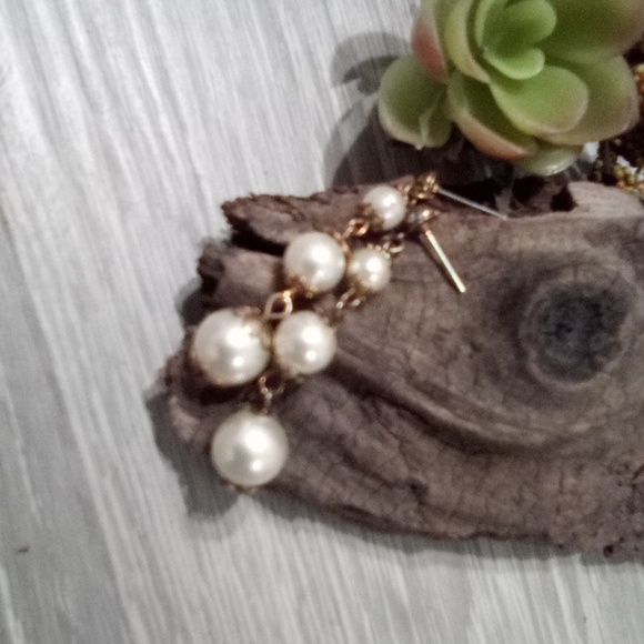 Dangling Drop Gumball Bead Earrings Vintage 80s - Picture 2 of 8